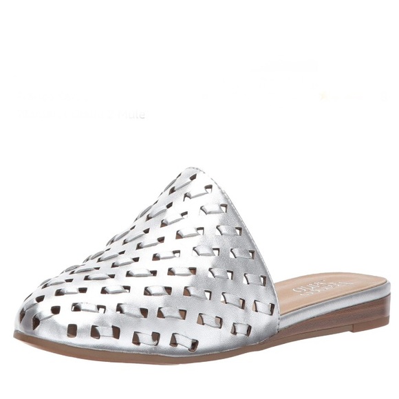 Franco Sarto Shoes - Franco Sarto Silver Metallic Glena 2 Mule